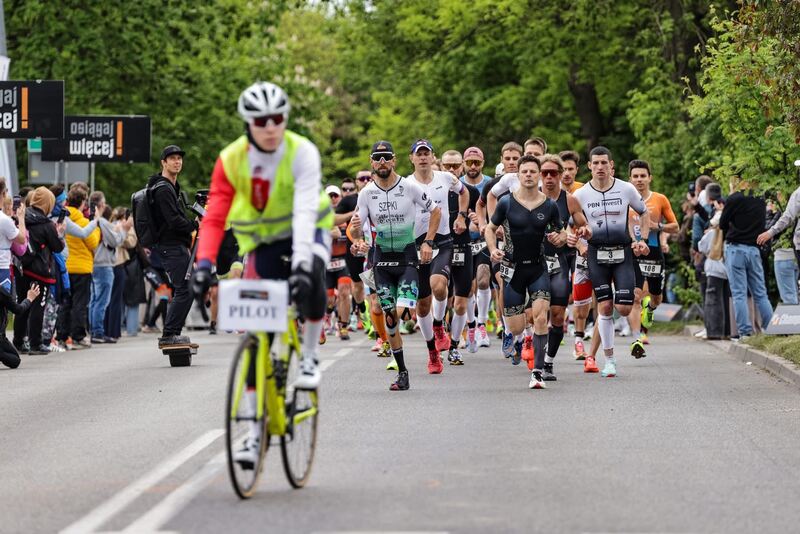 Start duathlonu w Czempiniu - Mistrzostwa Polski